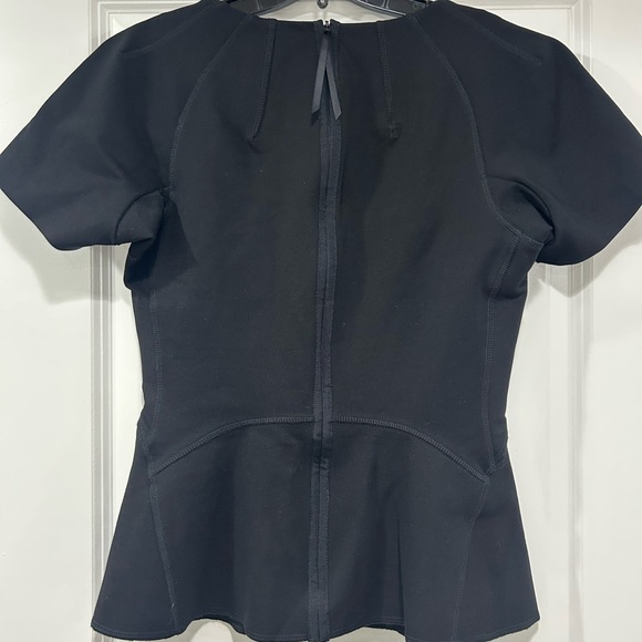 Byron Lars Beauty Mark Black Fitted Short Sleeve Blouse - Picture 3 of 3